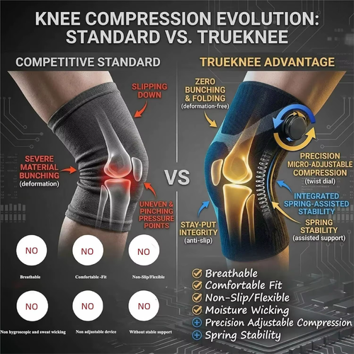 Smart Knob Knee Brace Patella Gel Pad Lateral Stabilizer Compression Support Joint Pain Relief Recovery Home Gym Wear