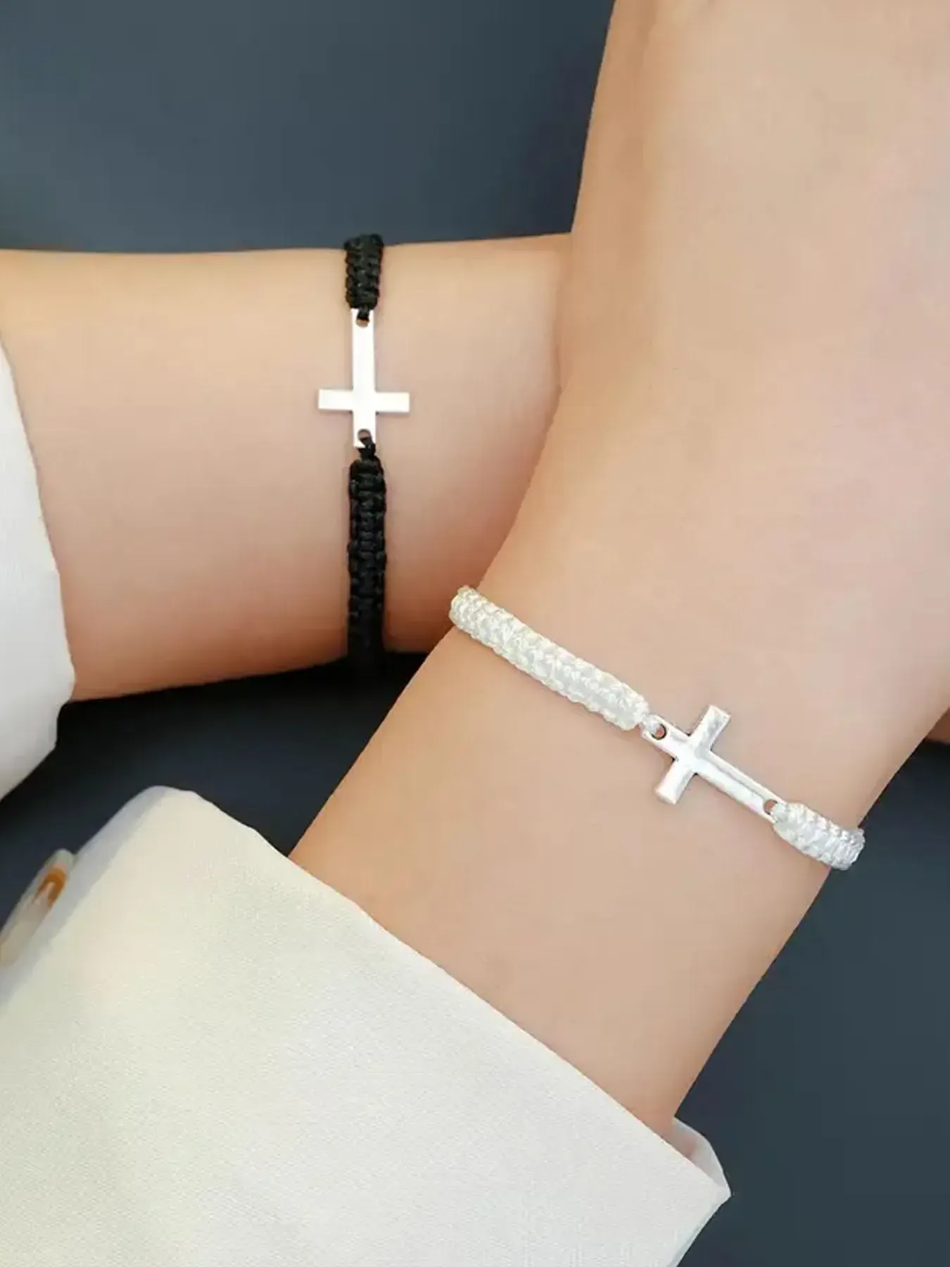 Summer Versatile Woven Cross & Drawstring Design Bracelet, Fall Fashionable Adjustable Bracelet for Men & Women, Trendy Exquisite Jewelry for Party for Gift