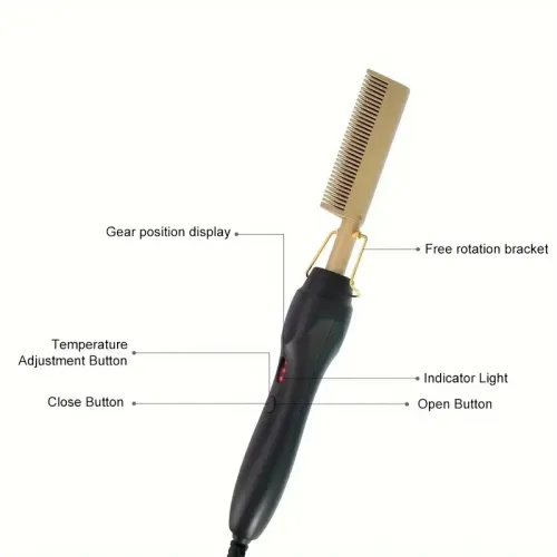 Portable Electric Hair Straightening and Curling Comb