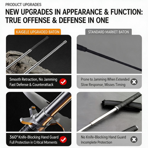 Heavy Duty Retractable Car Emergency Escape Tool Window Breaker Telescopic Support Rod for Vehicle Rescue and Outdoor Use