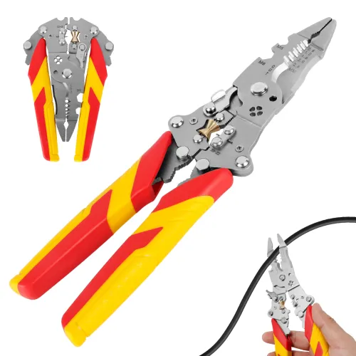 14 in 1 Multifunctional  Stripper Pliers Foldable Cable  Tool Ergonomic Electric Wire Cutting Splitting Crimping