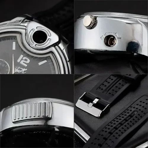 Creative Watch Lighter Men's Sports Metal Dial Open Flame Two-in-1 Cigarette Lighters & Smoking Accessories Ignifier Cigar
