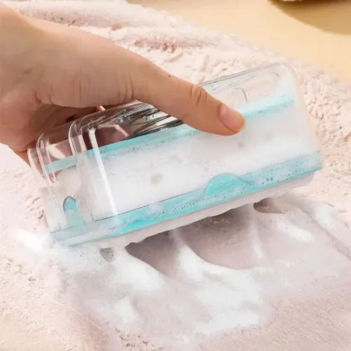 5PC Roller Soap Mover Cylindrical Bathroom Soap Tray Rack Soap Box Plastic Storage Container with Drainage Bathroom Accessories Soap