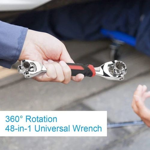 🔧 8-in-1 Universal Socket Wrench – 360° Rotating Tool