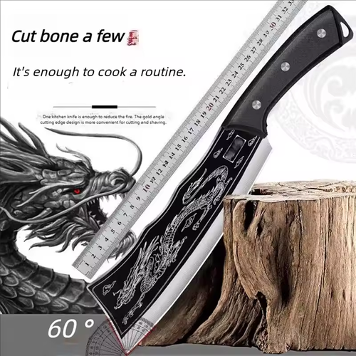 Bone Chopper Kitchen Knife Butcher Knife Hand-forged Sharp Chopping Knife Multi-purpose Cooking Knife