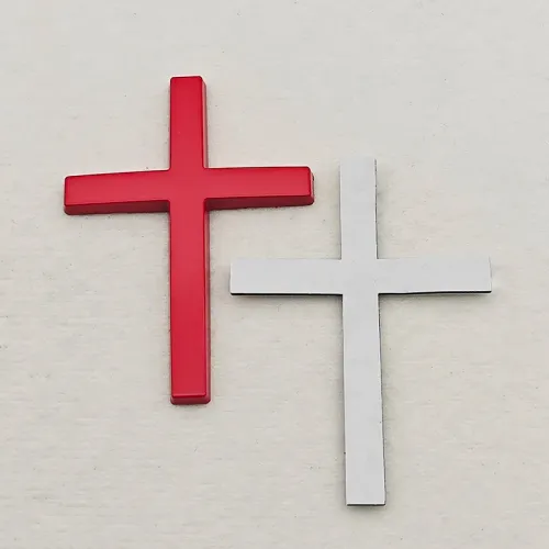 3D Metal Car Sticker Christian Cross Auto Body Emblem Badge Decal Car Accessories For BWM Audi Honda Opel Ford Toyota Buick KIA