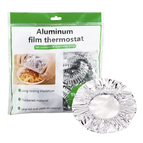 50pcs Home dining table & food container aluminum foil heat-retaining cover, kitchen food insulation and freshness keeping, high-quality aluminum foil
