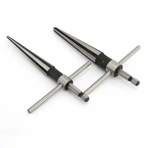 Set of 4 Handheld Taper Reamer Hand Electric Drills for Drilling Cuntersunk Head Chamfering an Reaming Tool Metal Woodwork T-type Reamers