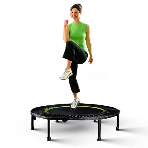 40 Inch Fitness Trampoline For Adults 400bls Indoor Outdoor Silent Jumping Bed Elastic Trampolines Aerobic Exercise Workout