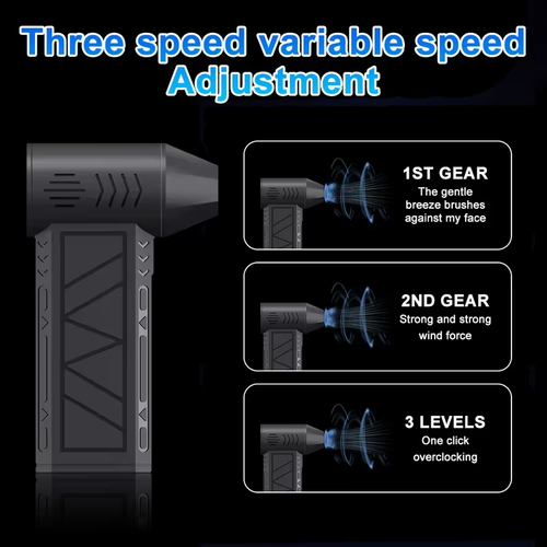 130,000 RPM X6 Mini Turbo Jet Blower – Portable Handheld Rechargeable Turbo Fan