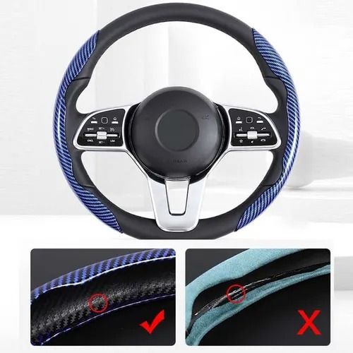 Laser Carbon Fiber Pattern Steering Wheel Cover