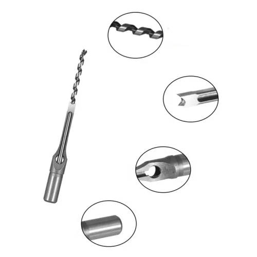 1Pc 6-16mm HSS Square Hole Drill Woodworking Drill Tools Auger Mortising Chisel Drill DIY Furniture Square Woodworking Drill