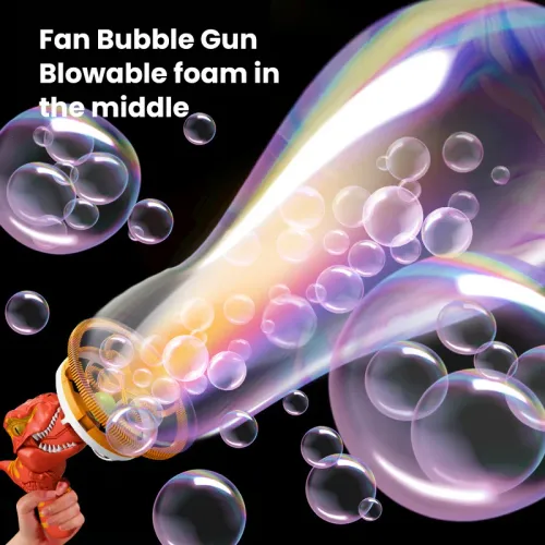 2 In 1 Large Bubbles Dinosaur Soap Bubble Electric Gun Toy Children's Outdoor party Interactive Games for Kids Boys Girls kids