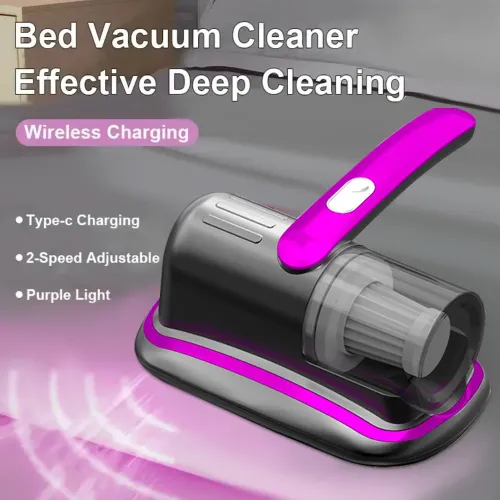 Wireless Handheld Mattress Vacuum Cleaner, Equipped with UV-C Lamp, HEPA Filter