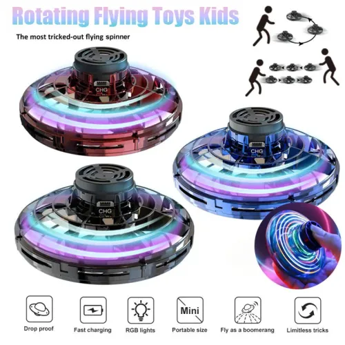 Kids Flynova Drone Fly Spinner Adult Fidget Toys Children Mini UFO Flyorb Flying Spinner Dropshipping Fingertip gyroscope toy