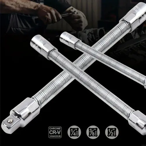 Pack of 3 Ratchets Extension Bar Set Drive Flexible Shafts Tool for Automotive Garage Repair Maintenance H9EE