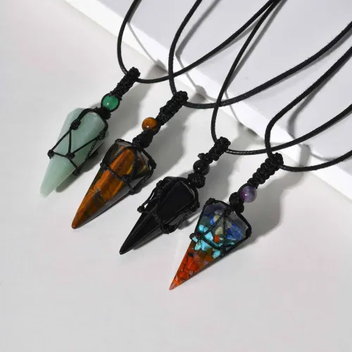 Black stone necklace