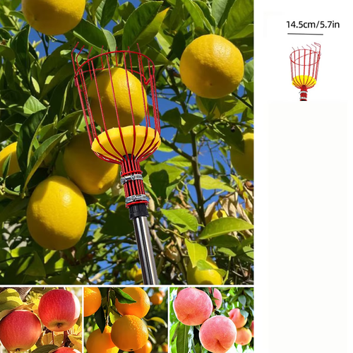 2pcs Deep Basket Fruit Picker Head Convenient Fruit Picker Catcher Apple Peach Picking Farm Garden Picking Device Garden Tools