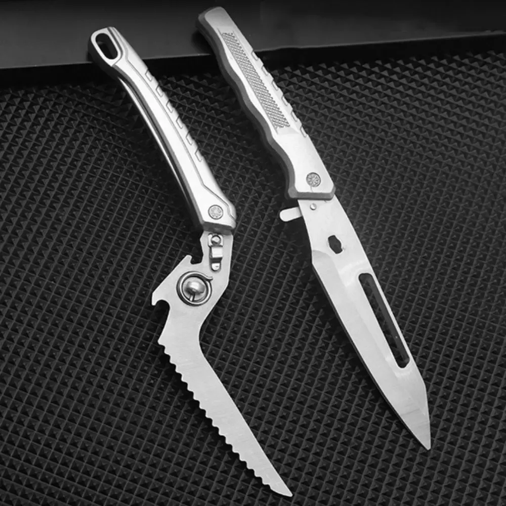 Peeler Removable Scissor with Safety Buckle Non-slip Handle Kitchen Scissor Stainless Steel Food Scissor Outdoor