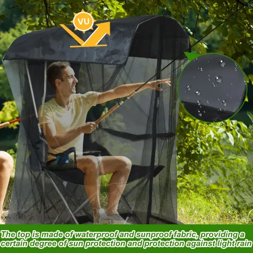Mosquito Net Swing Chair Cover Mesh Tent Zipper Bug Barrier Camping Fishing Outdoor Waterproof Canopy Net Garden Accessory