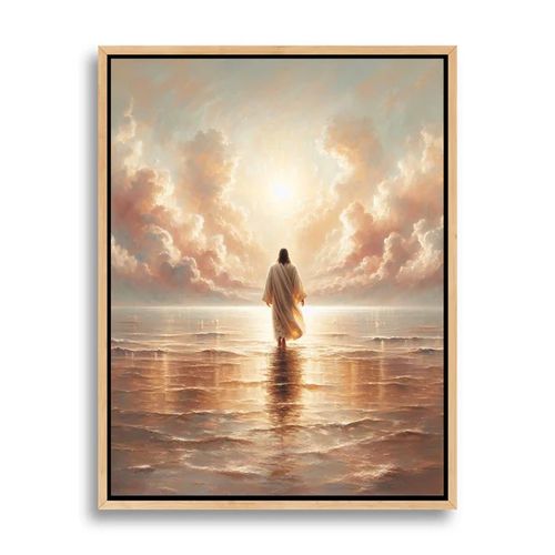 Oil paintings of Jesus in various styles.