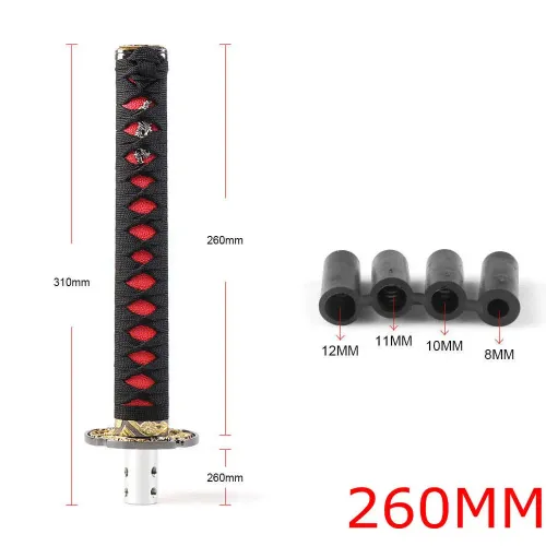 Universal Car Shift Knob, Katana Samurai Sword Metal Weighted Shifter 150mm 200mm 250mm, Fits Most Car Accessories