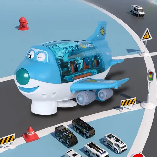 Children's toys electric airplane aircraft toy car airplane model music simulation boy children transportation toy gift girl
