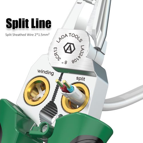 Foldable cable cutting and stripping multifunctional combination tool With Voltage Tester