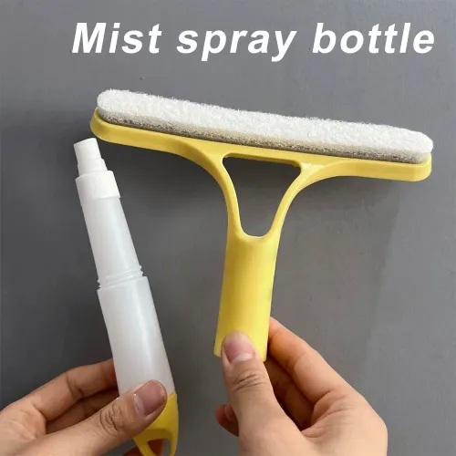 Home multifunctional glass cleaner, double-sided glass cleaner, sponge three in one, car glass scraper