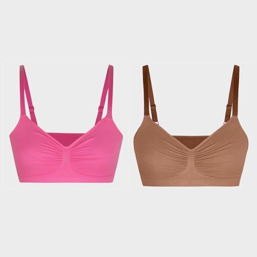 FeelinGirl Women's Wireless Sculpt Bra Comfort Bralettes No Underwire Unlined Cami Bra Seamless Tshirt Bras Sports Bra Bralette Basic Comfortable Fit Womenswear Everyday Up to 44DD