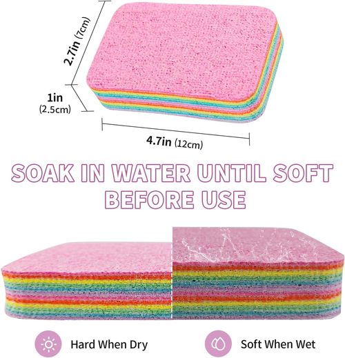 3PCS 12-layer water-absorbent strong dust removal cleaning kitchen replaceable rainbow microfiber cleaning cloth