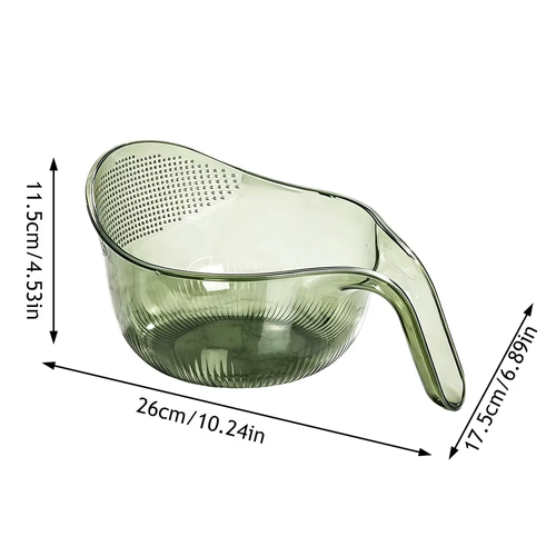 A multi-functional rice-washing bowl and draining scoop