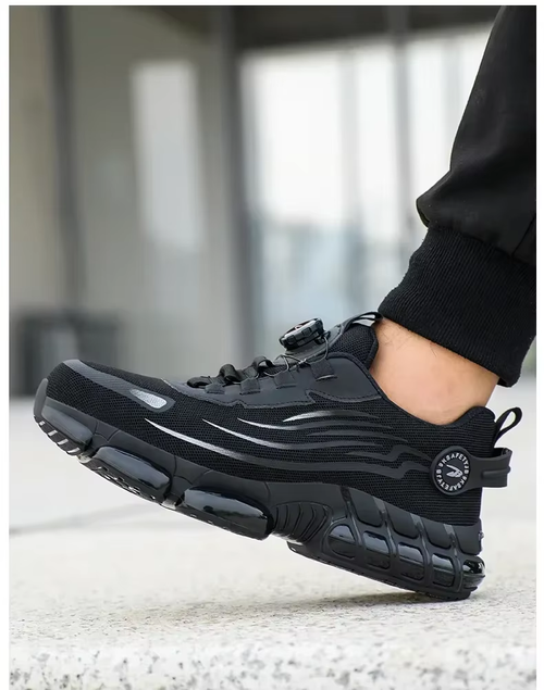 Rotating‑Button Safety Work Boots for Men
