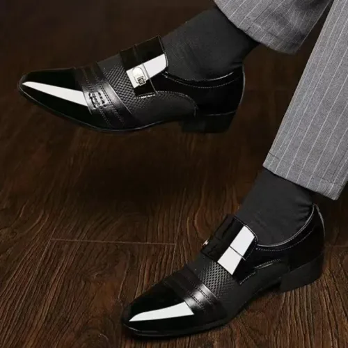 Large Size Summer Breathable Mesh Men's Shoes Formal Men's Leather Shoes Black Business Casual British Shoes