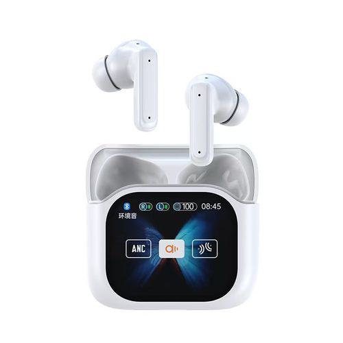 BY16 Full-Color Touchscreen LED Bluetooth Earphones — In-Ear ANC+ENC Noise-Cancelling Bluetooth Headset with AI Translation Capability