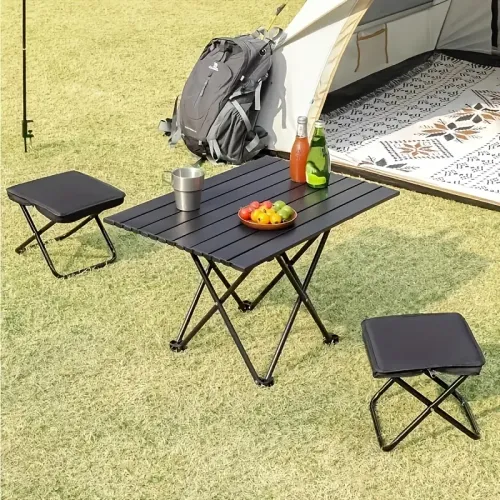 Outdoor leisure, camping and hiking folding stools, shoulder bag style portable stools that can be easily stored