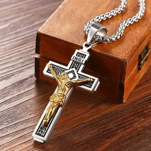 Religious Crucifix Jesus Cross Necklace