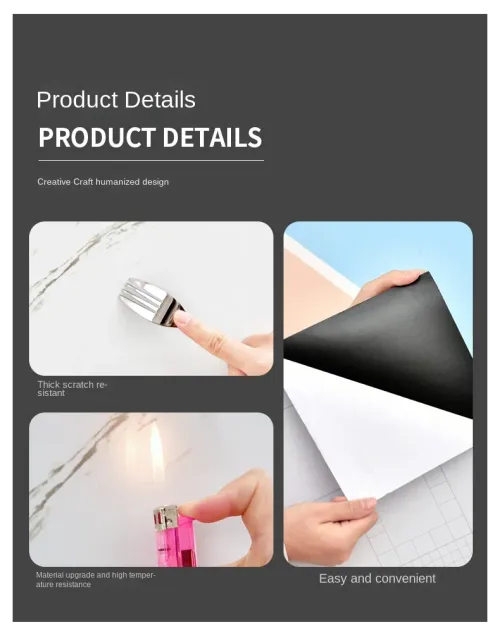 20pcs Self adhesive marble thickened imitation ceramic tile wall sticker for oil resistance