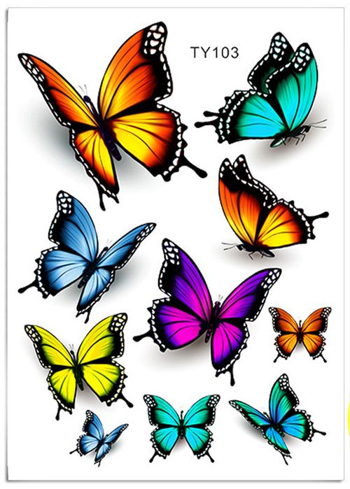 Set of 5 - Car Scratch Repair Stickers - Feathers, Flowers, Leaves and Butterflies.