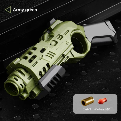 Nylon Spray Gun Fired Ejected Soft Pistol Spinner Multi Playability Decompression Ratchet Flip Push Slider Toy