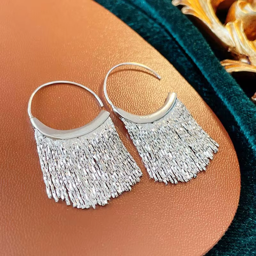 2pcs Fashion Metal Snake Bone Tassel Earrings For Women Simple Gold Silver Color Geometric Earrings Party Jewelry Beautiful Gift