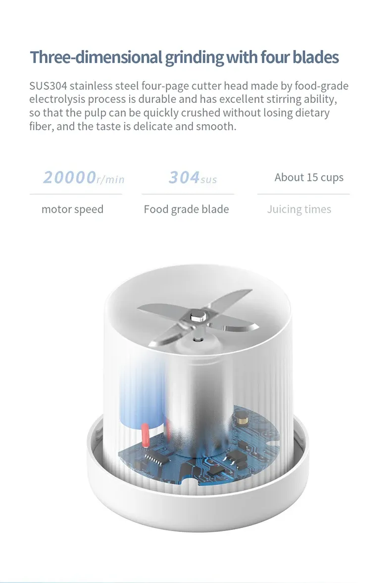 Mini Juicers Portable Electric Juicer Blender Usb Fruit Mixers Fruit Food Milkshake Multifunction Juice Maker Machine