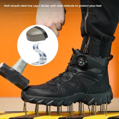 Anti smashing and anti stabbing sports safety shoes