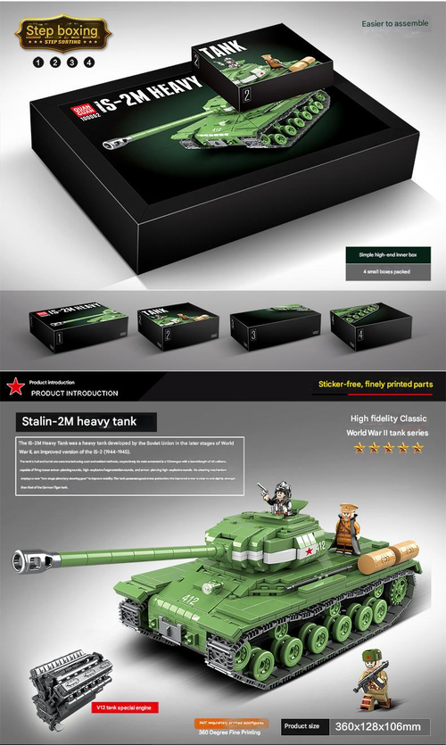 World War II tank model assembly