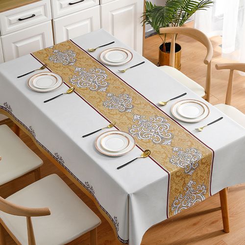 High-end Printed Waterproof Tablecloth Anti-scalding Thickened Rectangular Home Party Dining Room Furnishings