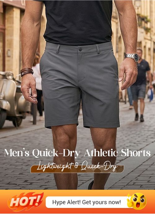 🏃 49% OFF! 🩳 Men's Quick-Dry Athletic Shorts – 4-Way Stretch & Moisture-Wicking for Gym, Golf & Daily Wear 💦