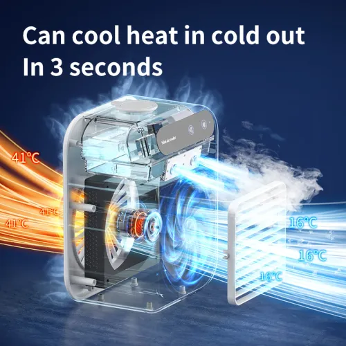 USB Rechargeable Mini Air Conditioner Fan Portable Cooling Fan with 1800mAh Battery Air Circulator Humidifier - for Home Office