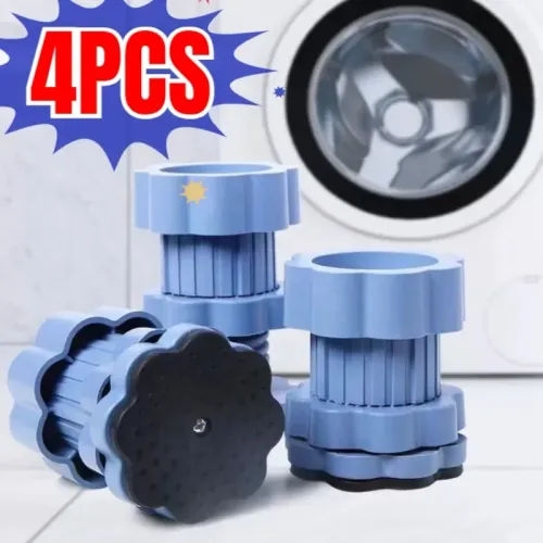 4PCS Universal Adjustable Height Washing Machine Foot Pads Anti Vibration Refrigerator Base Fixed Non-Slip Pad Support Stands