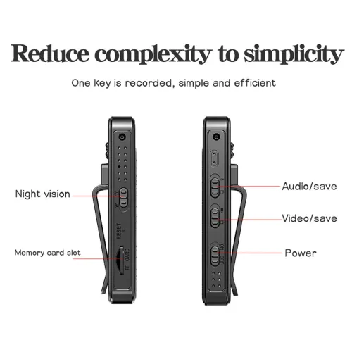 HD Chest-Mounted Action Camera Professional Wearable Video Recorder