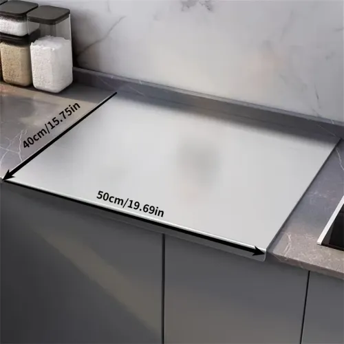 L-shaped Chopping Board Stainless Steel Large Size Doublesided Chopping Board Kitchen Tool Home Fruit Cutting And Kneading Panel